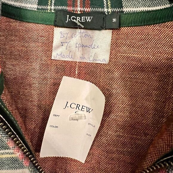 NWT Men's J.Crew Factory Sample Half Zip Tartan Plaid Pullover Shirt Size MEDIUM - Picture 4 of 4